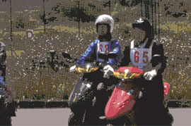 グッドライダーミーティングの様子　原付でも